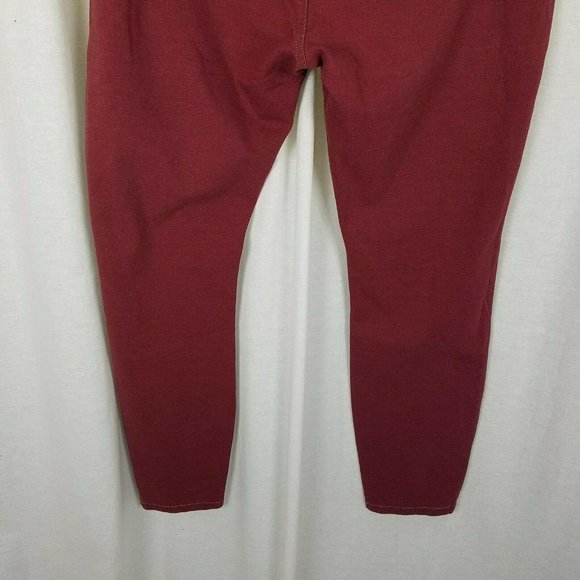 Evy's Tree Denim Skinnies Ponte Pants Skinny Jeans Jeggings Leggings Maroon 2X - Picture 6 of 8
